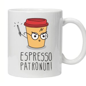 Alternative view of Taza de cerámica Espresso Patronum parodia de Harry Potter